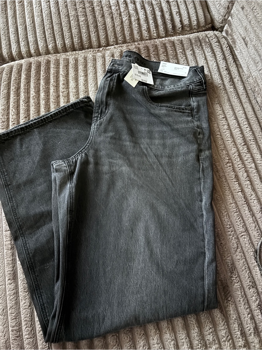 American Eagle Outfitters Women's Black Faded Flare Jeans